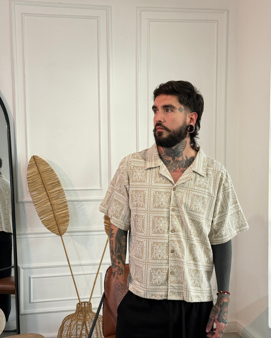 Camisa arabescos crudo - LUCHADOR COLOMBIA