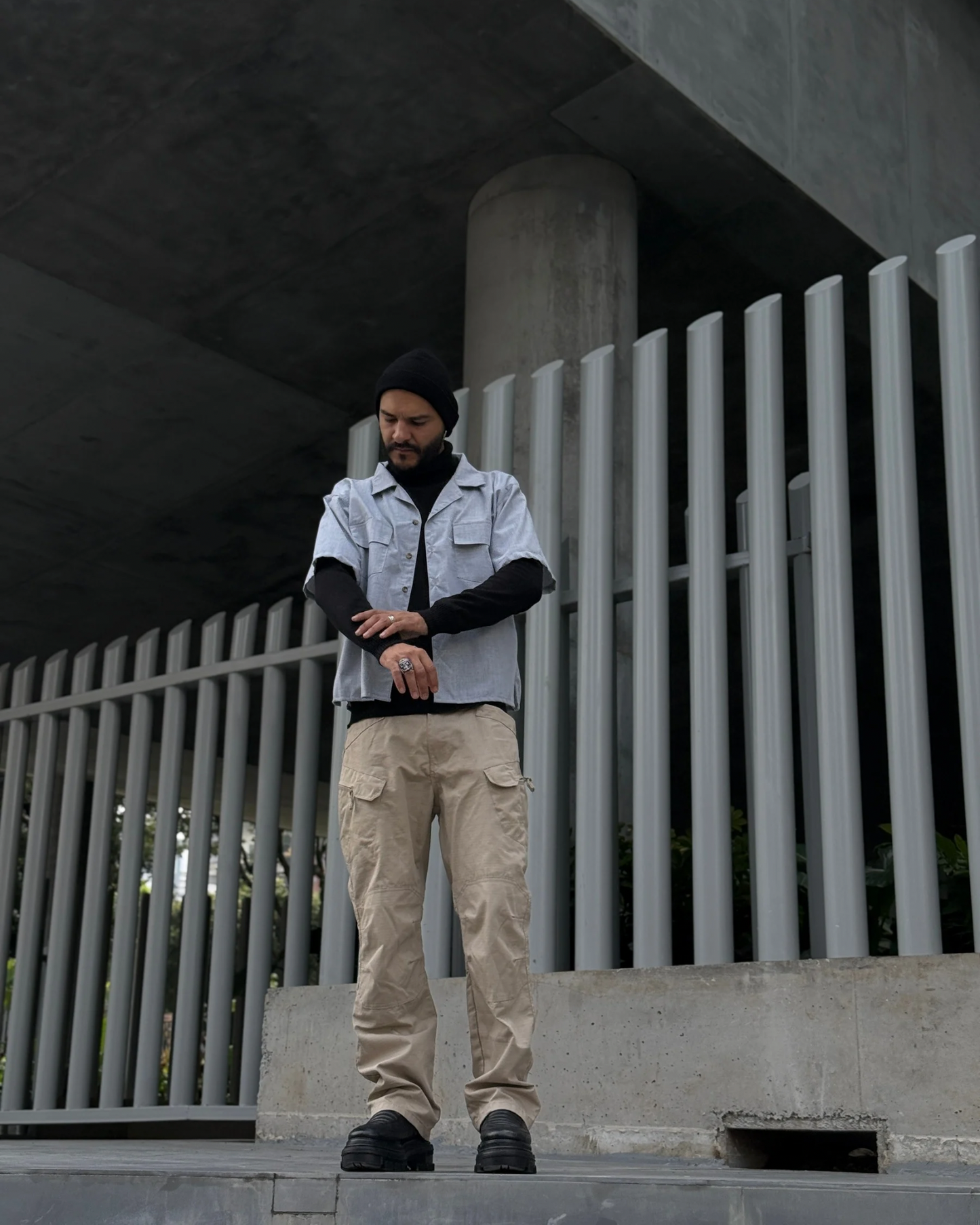 Camisa Napoleón gris2