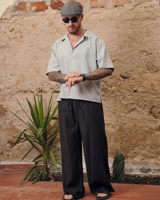 Camisa napoleon gris - LUCHADOR COLOMBIA