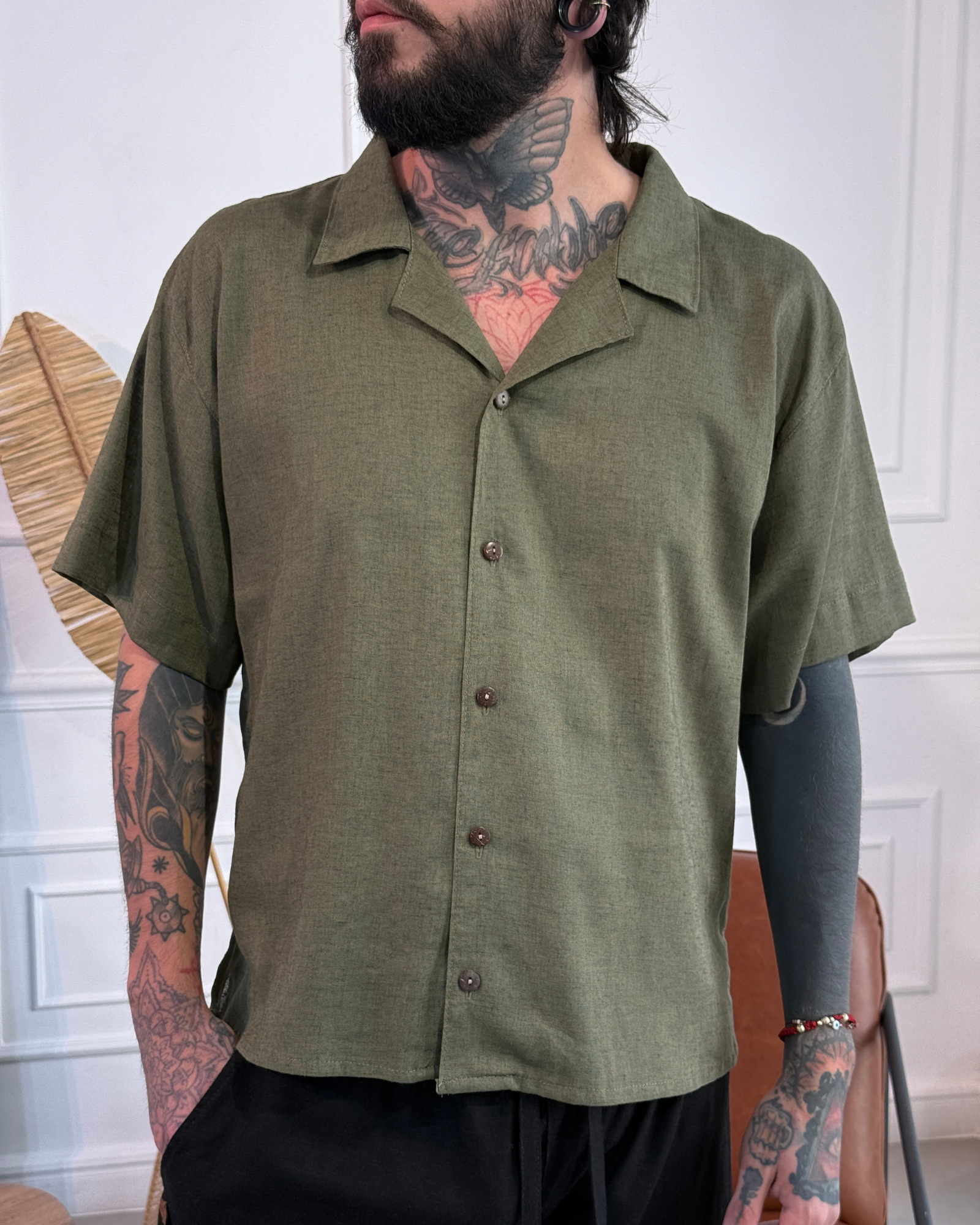 Camisa napoleon green - LUCHADOR COLOMBIA