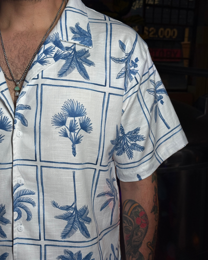 Camisa napoleon blue palms - LUCHADOR COLOMBIA