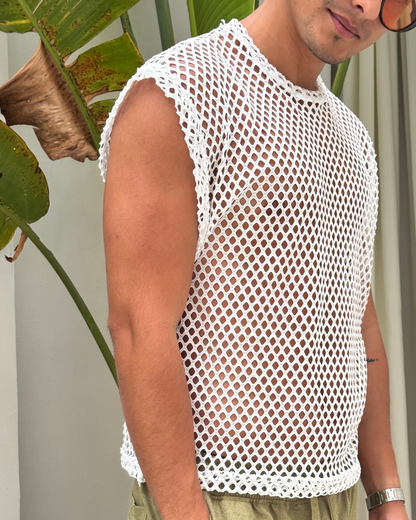 Camiseta cometa malla white - LUCHADOR COLOMBIA