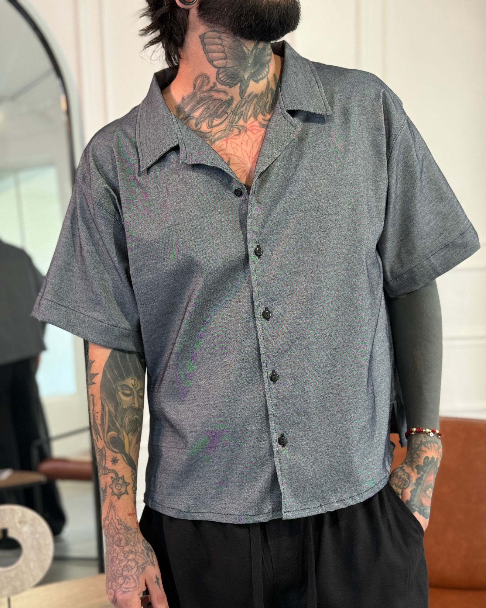 Camisa napoleon denim - LUCHADOR COLOMBIA