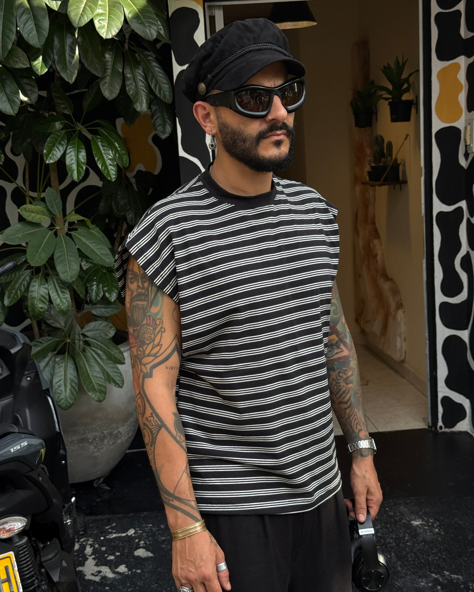 Camiseta cometa black two lines - LUCHADOR COLOMBIA