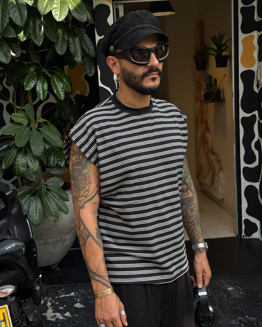 Camiseta cometa black two lines - LUCHADOR COLOMBIA
