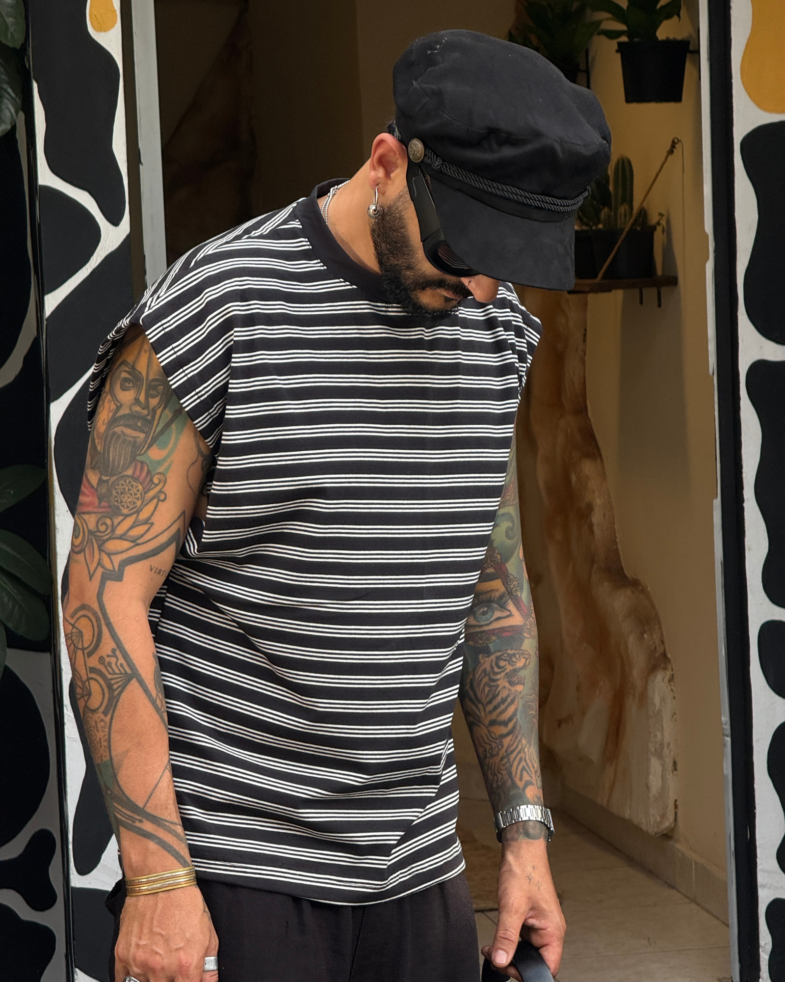 Camiseta cometa black two lines - LUCHADOR COLOMBIA
