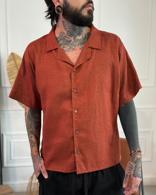 Camisa Napoleon terracota - LUCHADOR COLOMBIA
