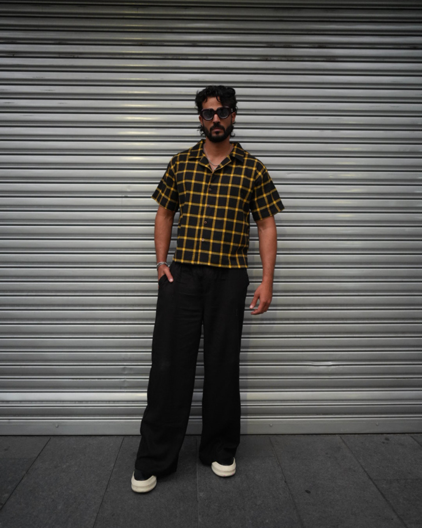 Camisa napoleon cuadros yellow - LUCHADOR COLOMBIA
