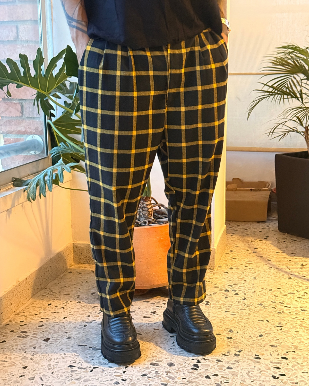 Pant boho cuadros