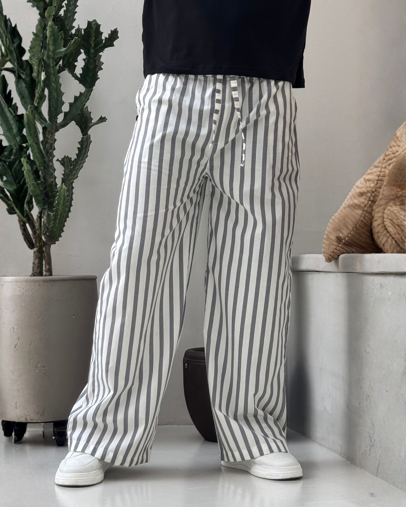 Pant bari grey lines - LUCHADOR COLOMBIA