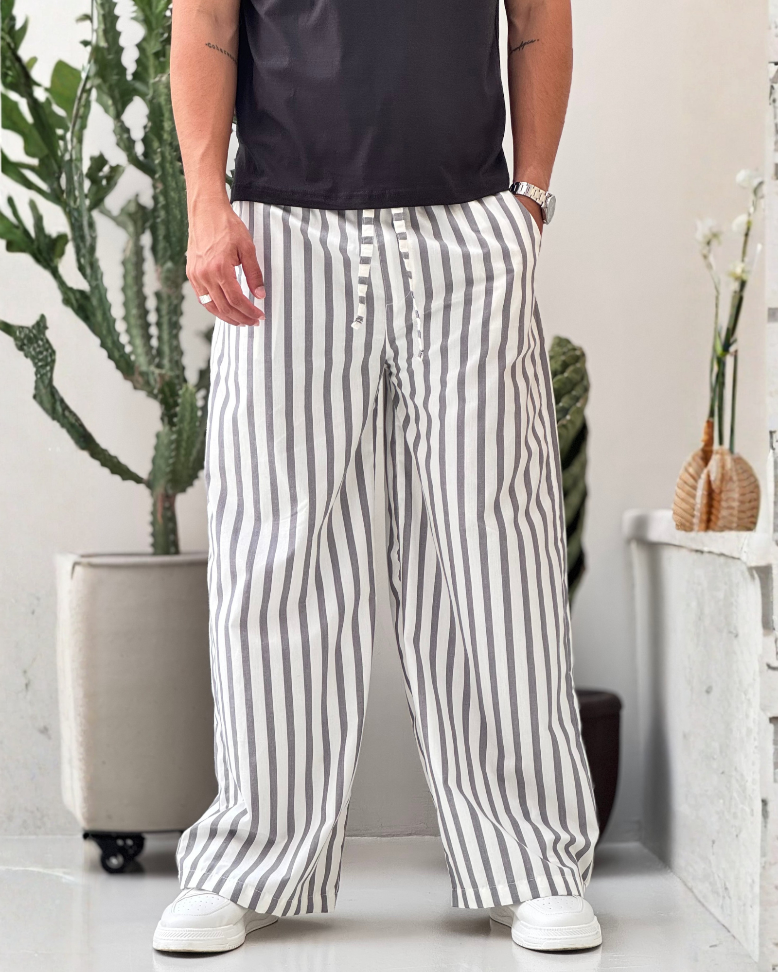 Pant bari grey lines - LUCHADOR COLOMBIA