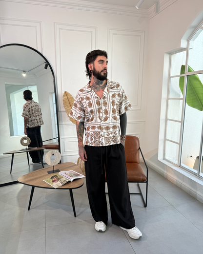 Camisa napoleon arabescos white - LUCHADOR COLOMBIA