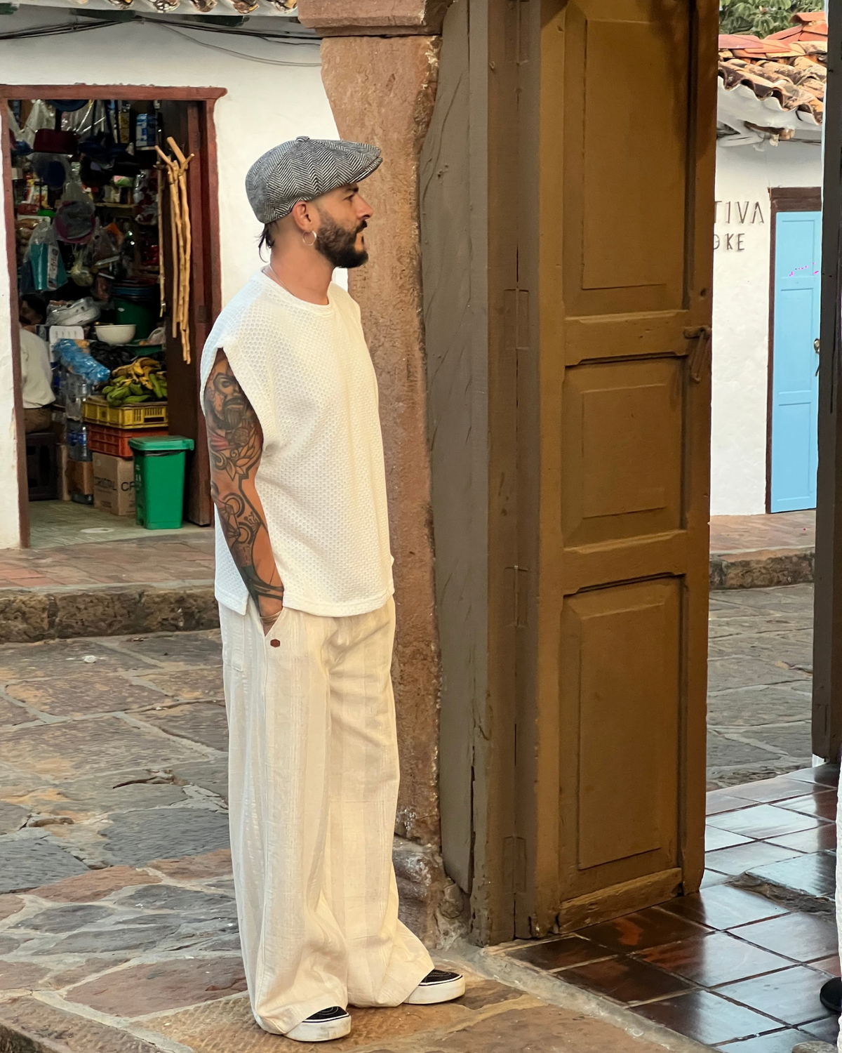 Pant bari beige textura