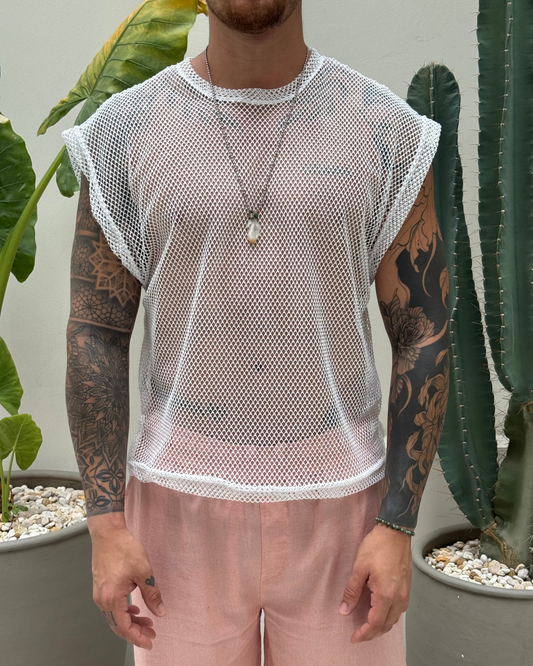 Camiseta cometa malla white - LUCHADOR COLOMBIA