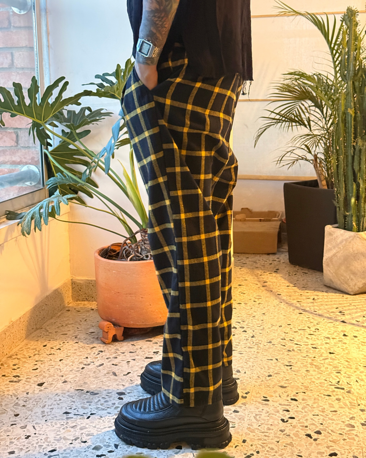 Pant boho cuadros