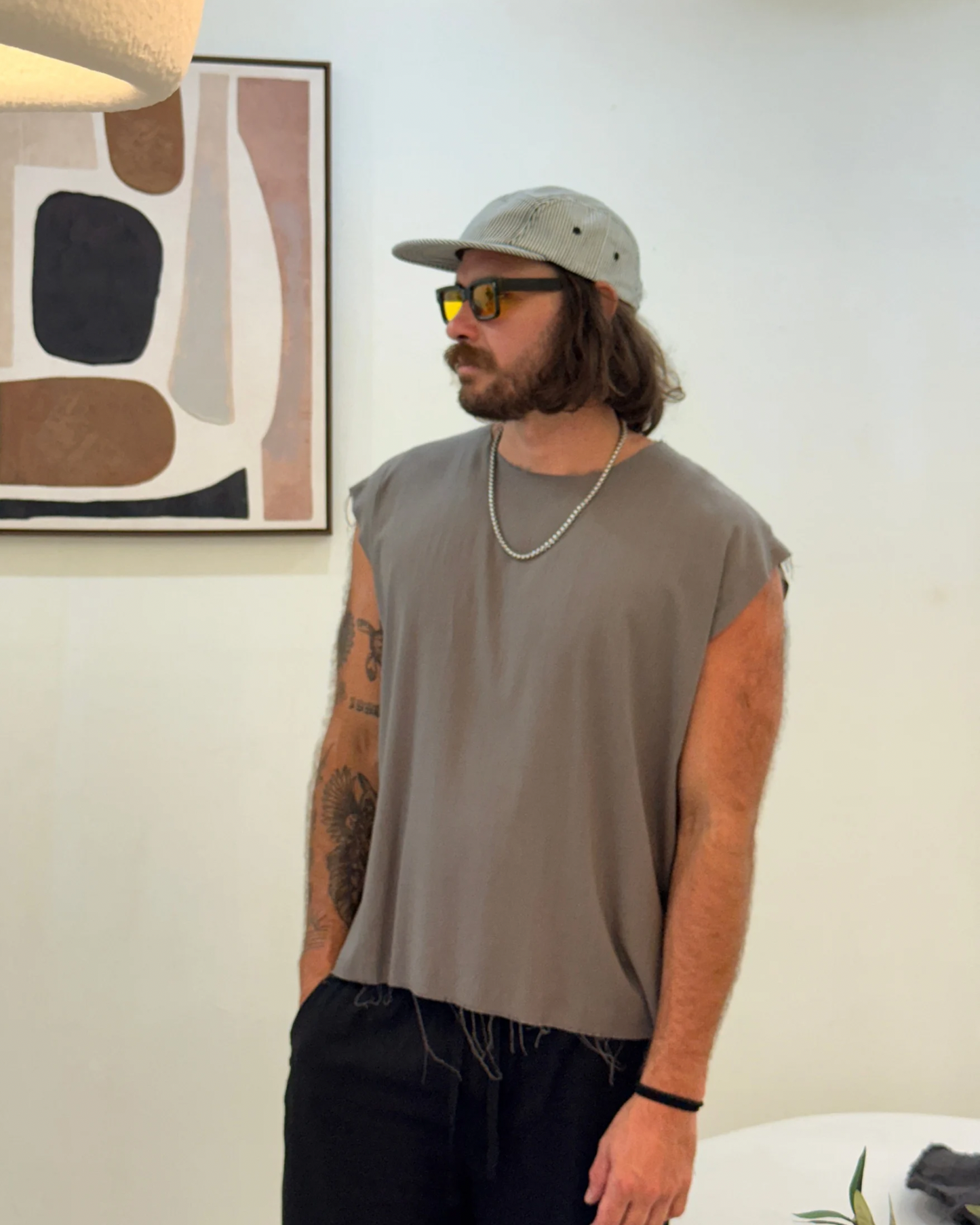 Camiseta ocaso gris