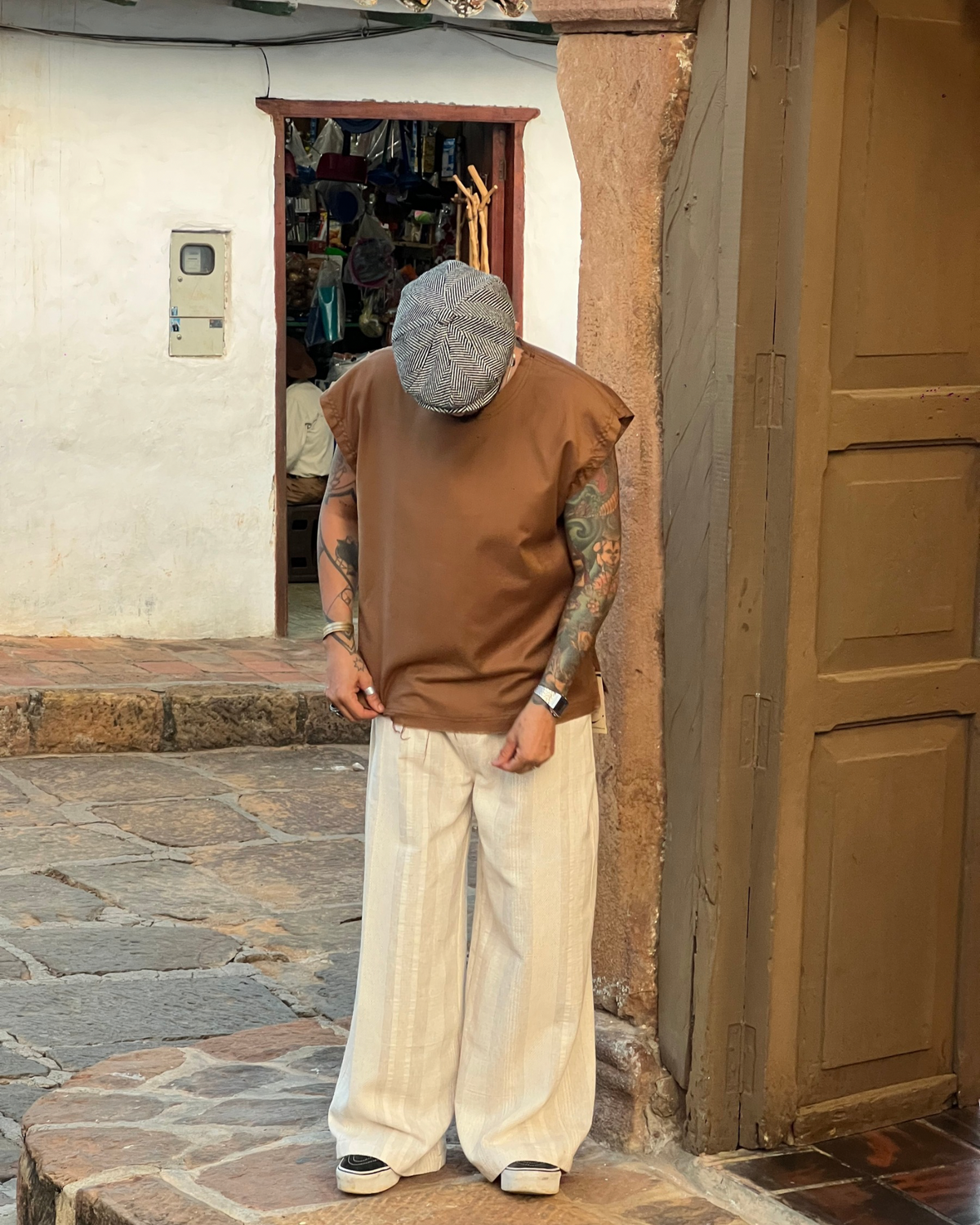 Pant bari beige textura