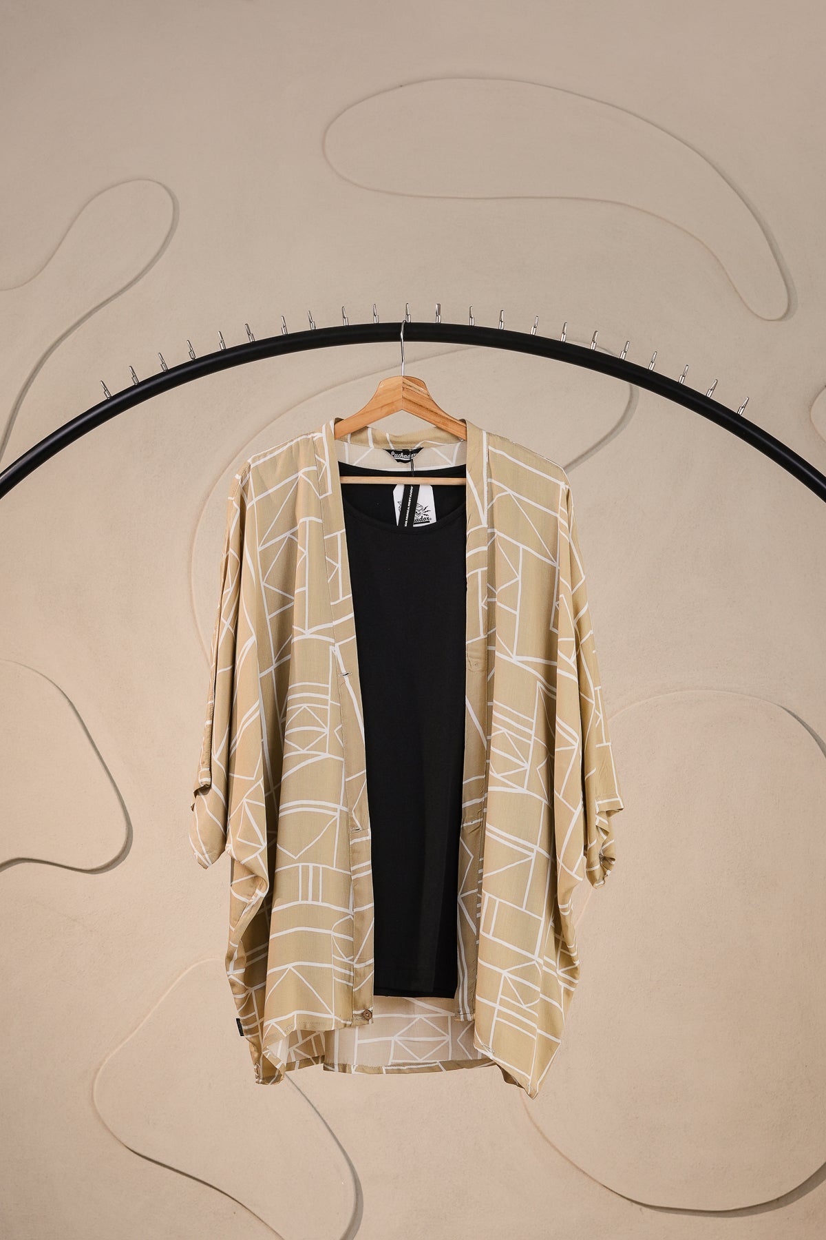 Kimono beige lines - LUCHADOR COLOMBIA