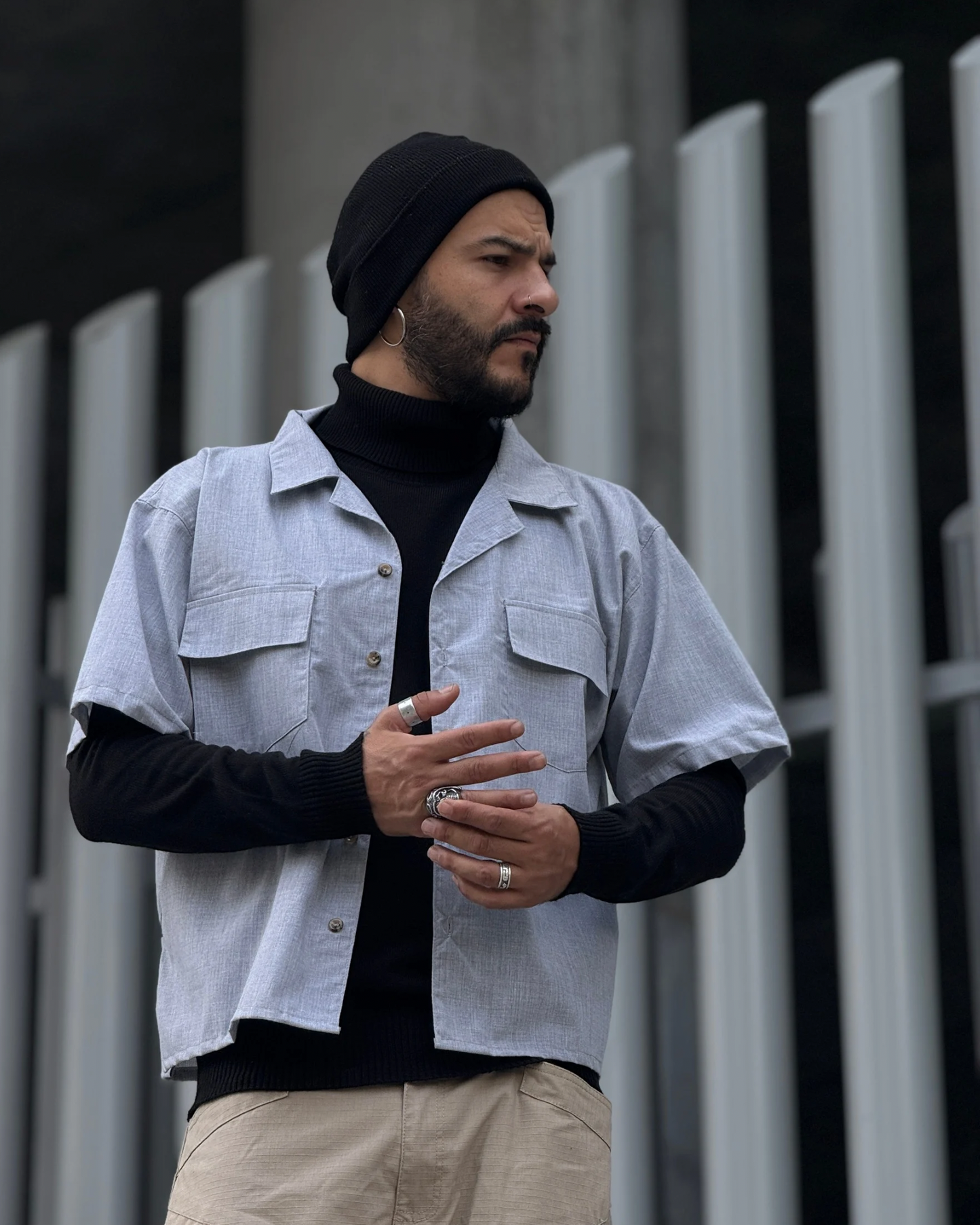 Camisa Napoleón gris2