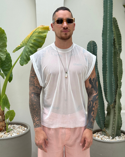 Camiseta cometa malla white #2