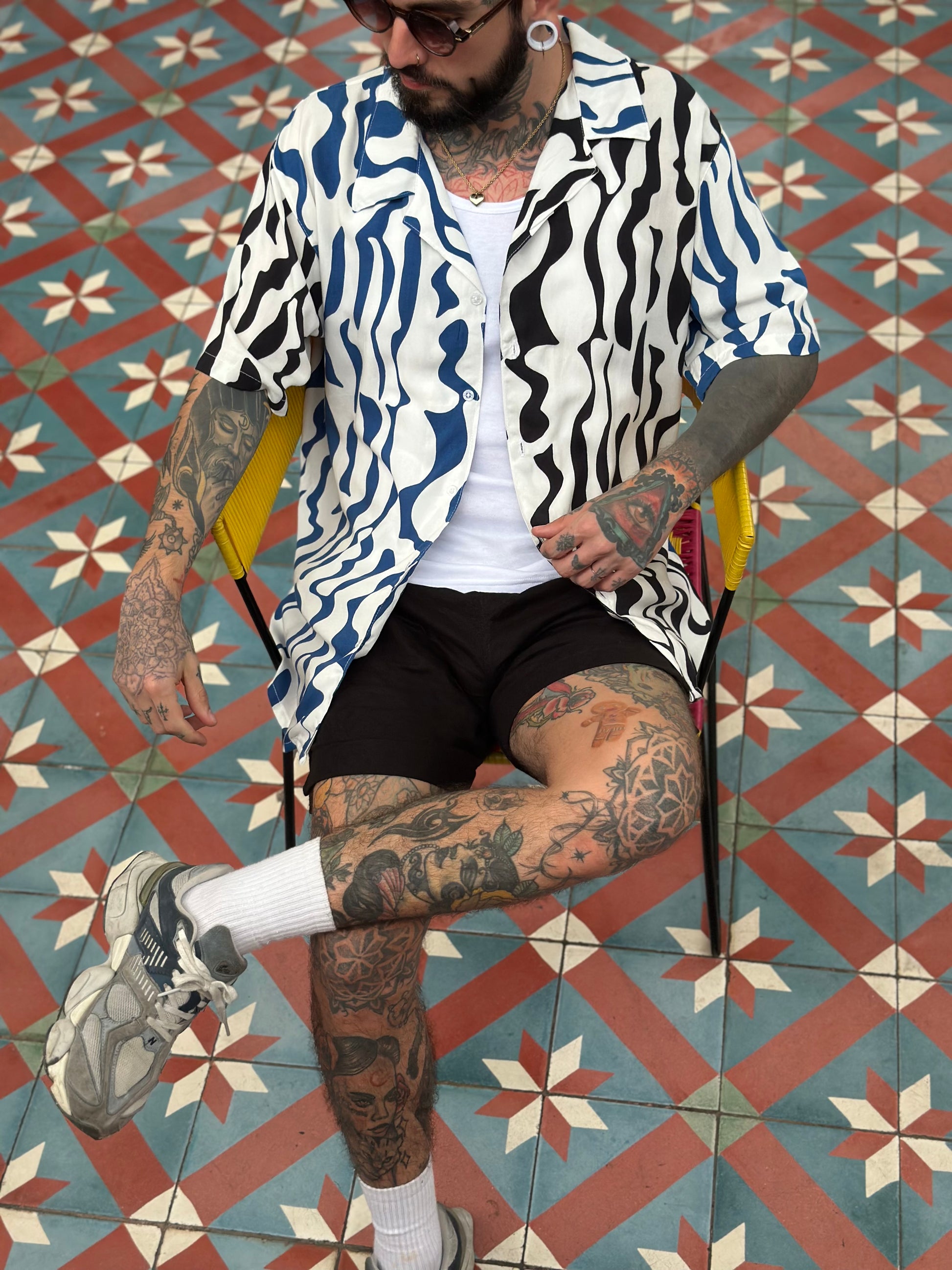 Camisa 3/4 mix ondas - LUCHADOR COLOMBIA