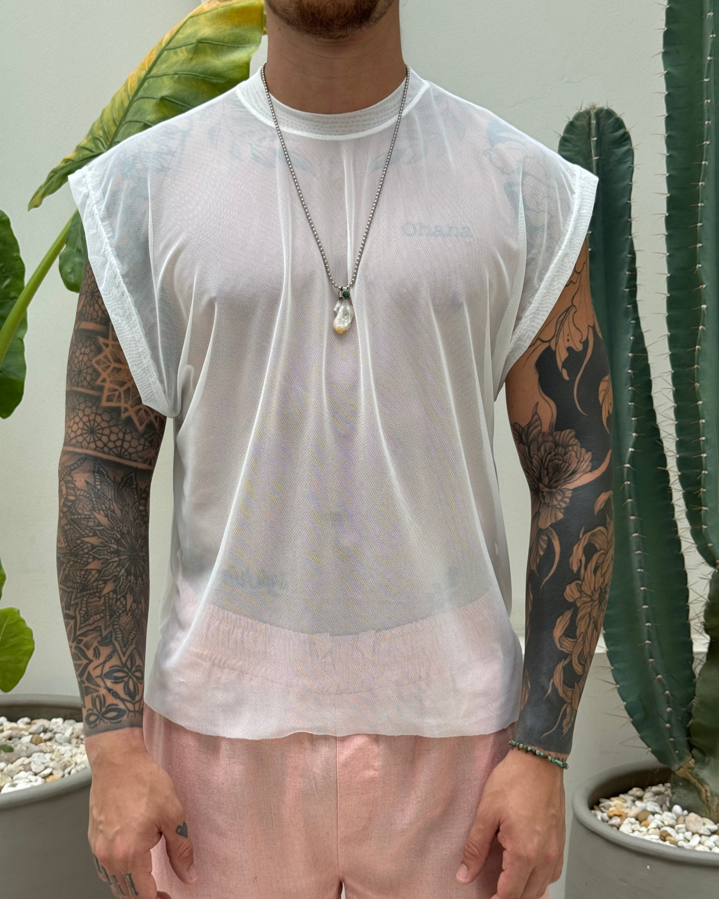 Camiseta cometa malla white #2