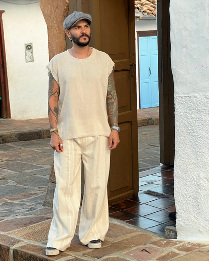 Pant bari beige textura