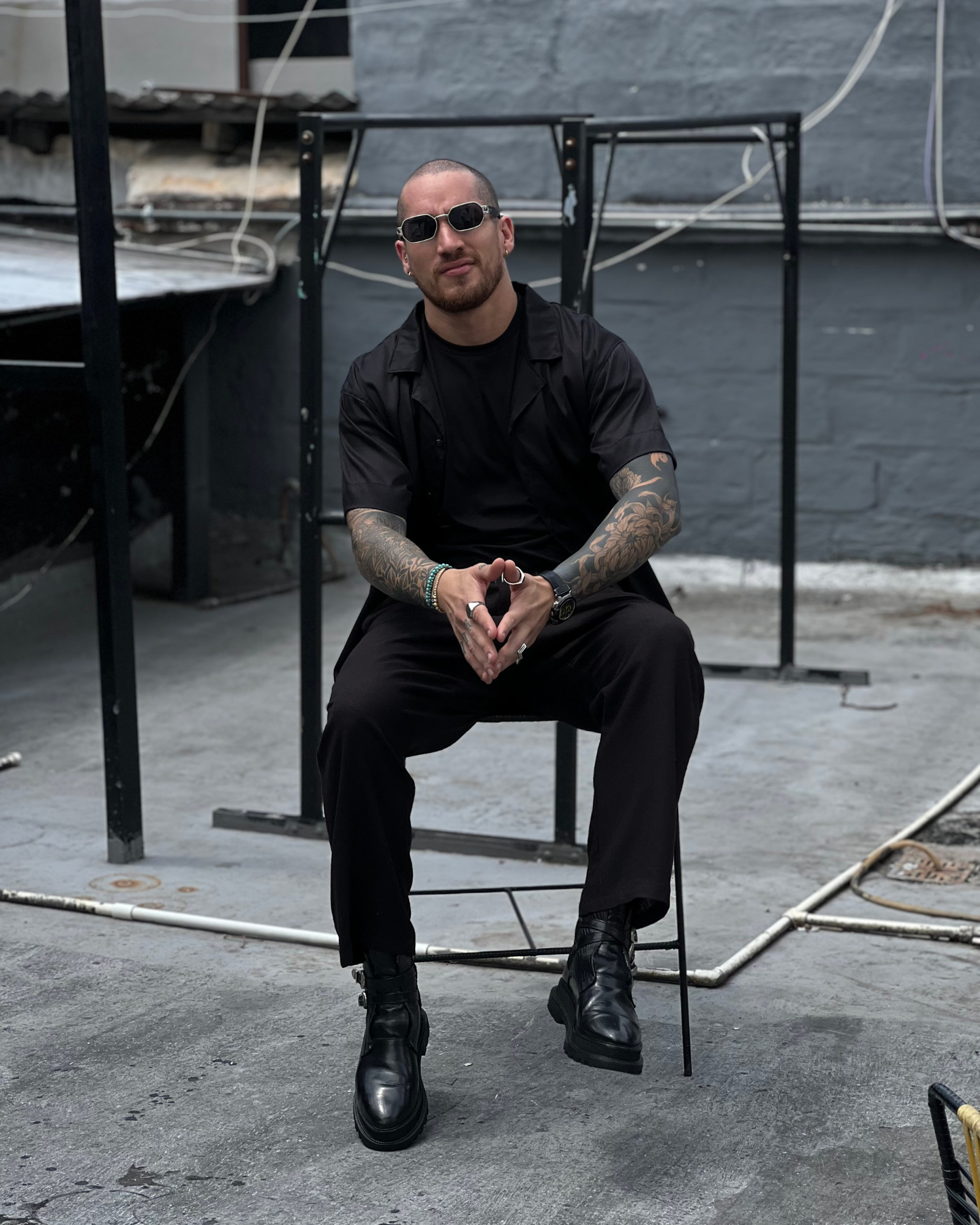 Camisa napoleon black - LUCHADOR COLOMBIA