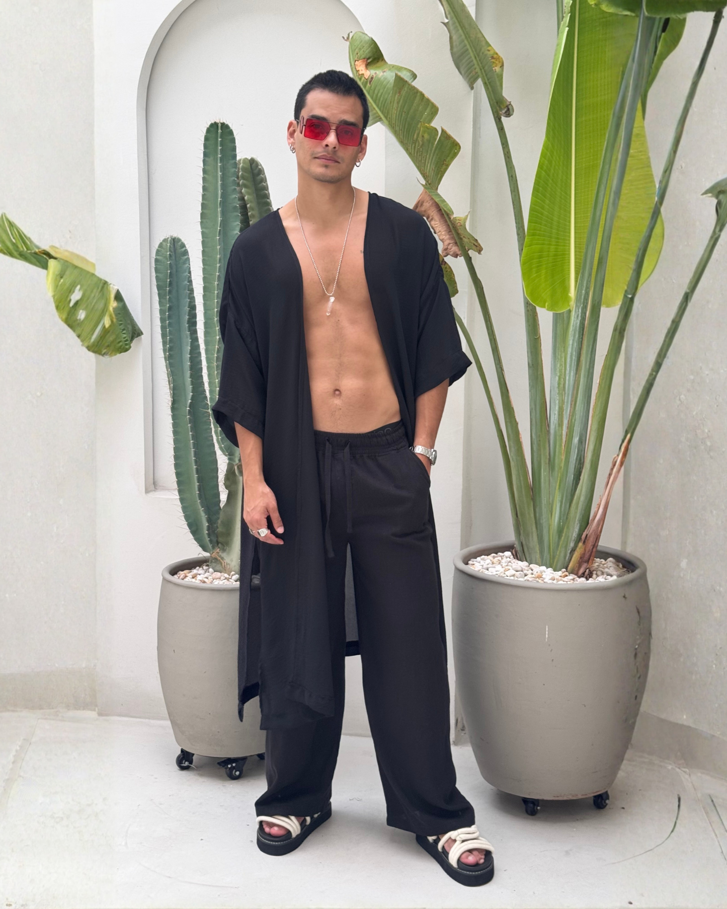 Kimono largo black - LUCHADOR COLOMBIA