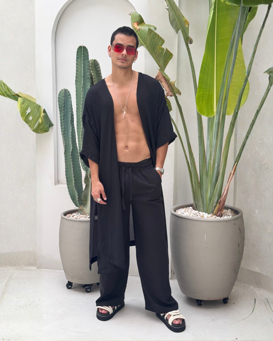 Kimono largo black - LUCHADOR COLOMBIA