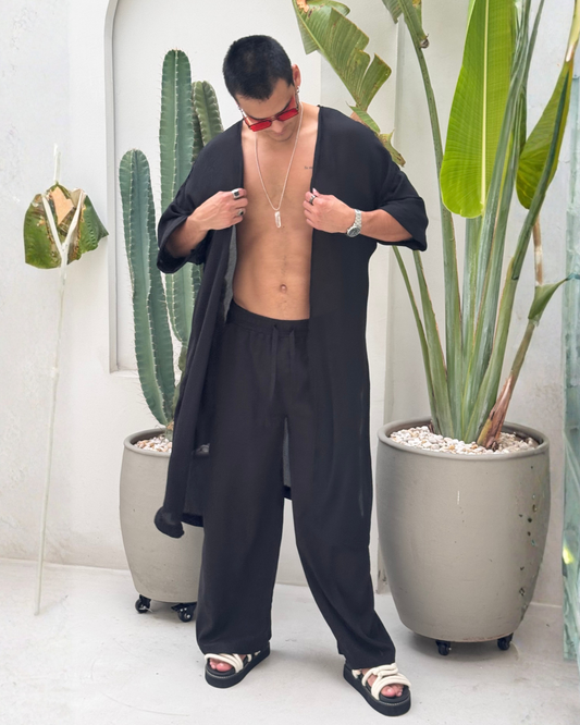 Kimono largo black - LUCHADOR COLOMBIA