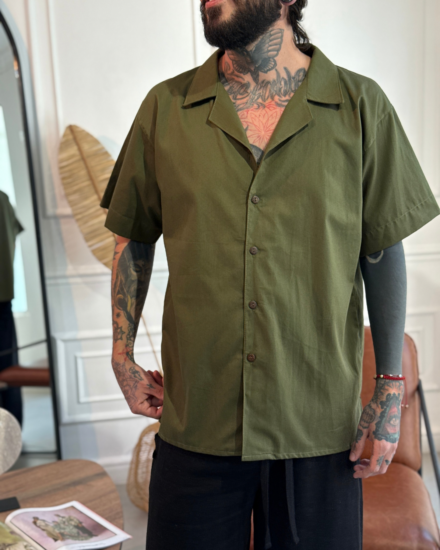 Camisa 3/4 olive - LUCHADOR COLOMBIA