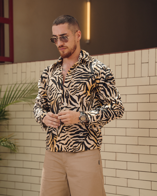 Camisa manga larga animal