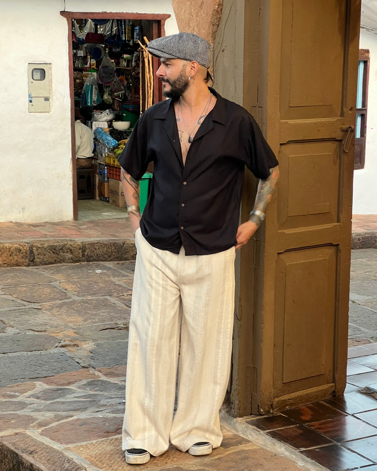 Pant bari beige textura