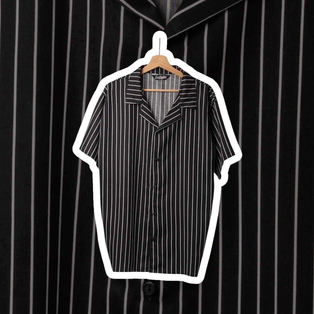 Camisa 3/4 black lines