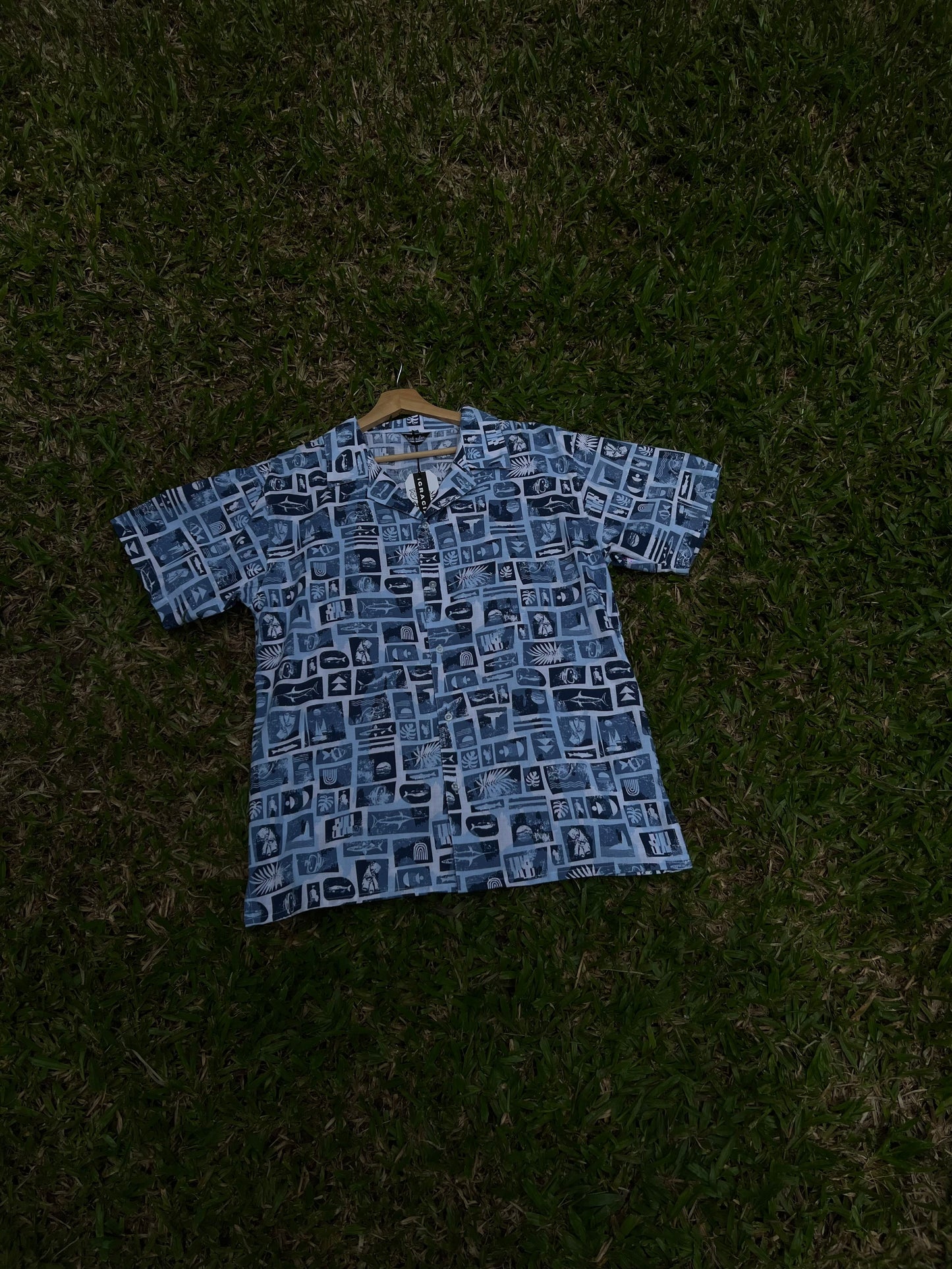 Camisa 3/4 Blue fish