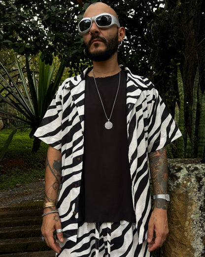 Camisa 3/4 cebra