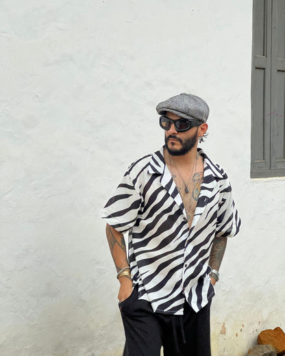 Camisa 3/4 cebra