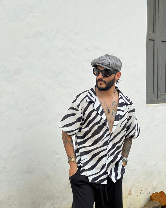 Camisa 3/4 cebra