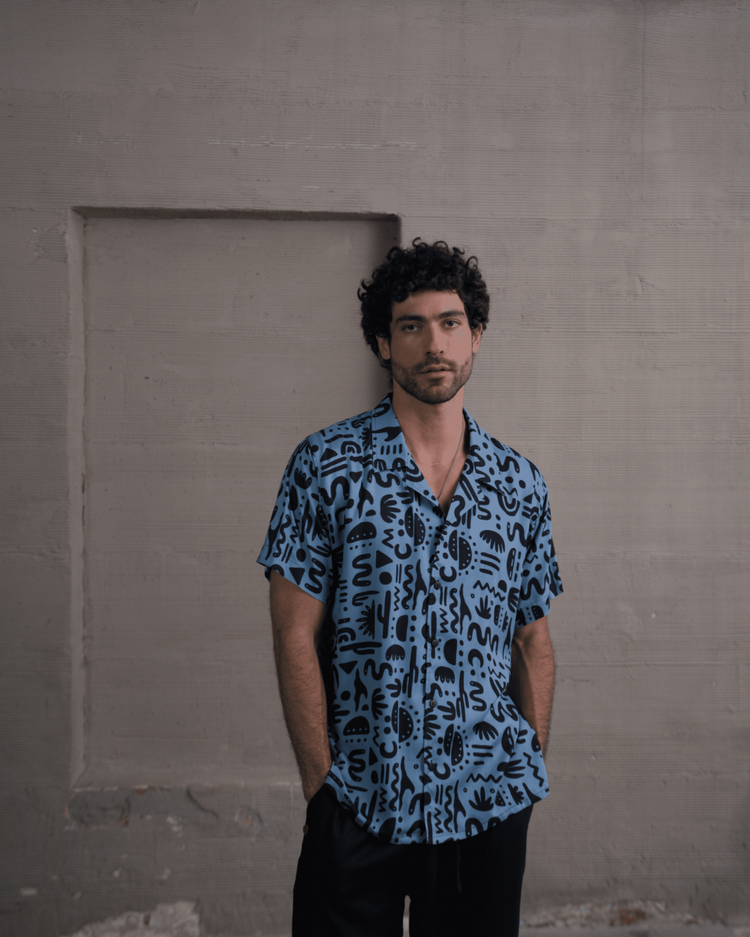 Camisa 3/4 onda azul - LUCHADOR COLOMBIA