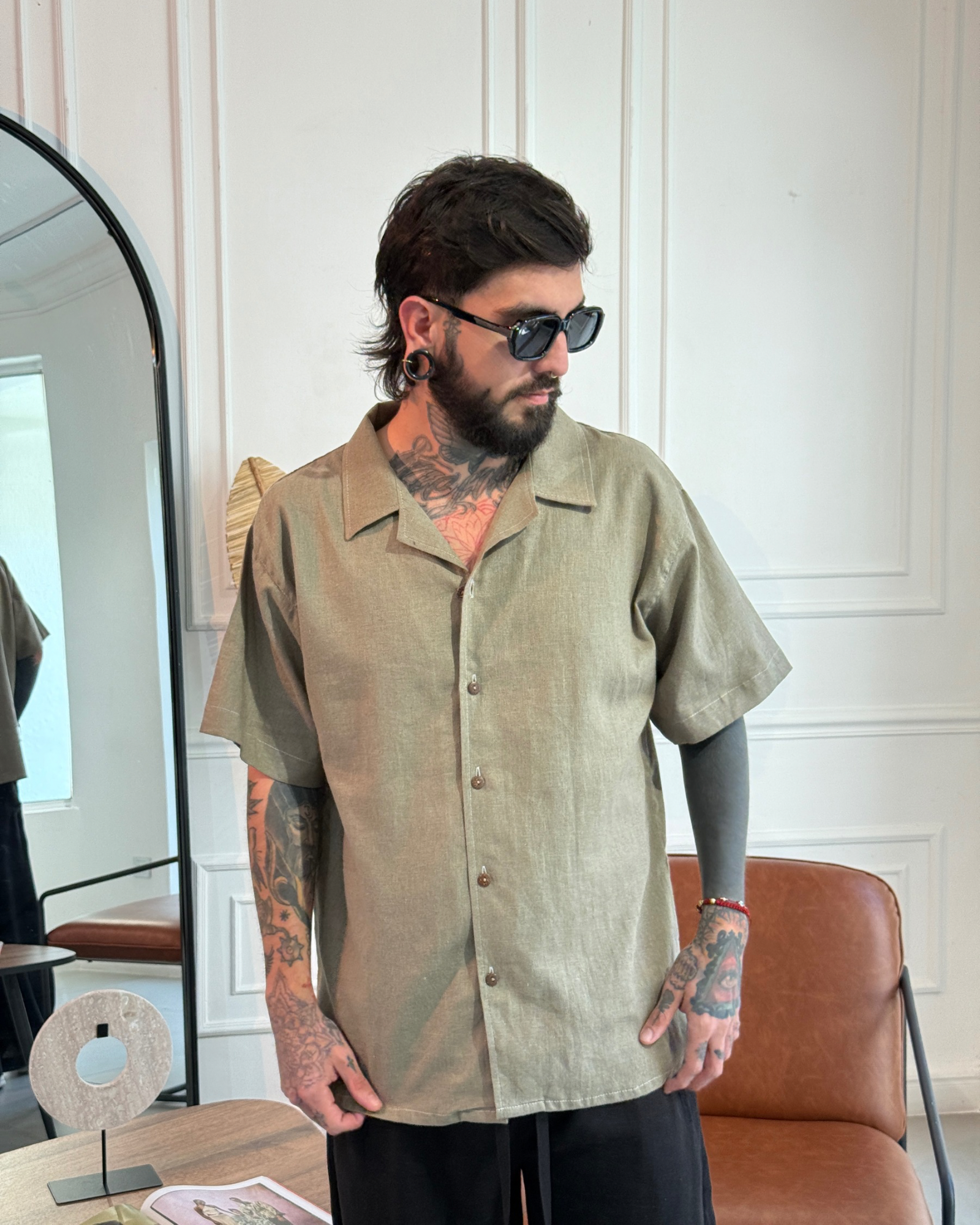 Camisa 3/4 grey Brown - LUCHADOR COLOMBIA