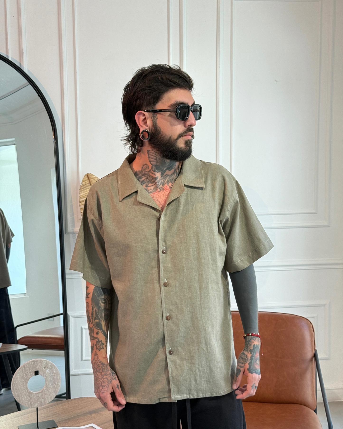 Camisa 3/4 grey Brown - LUCHADOR COLOMBIA