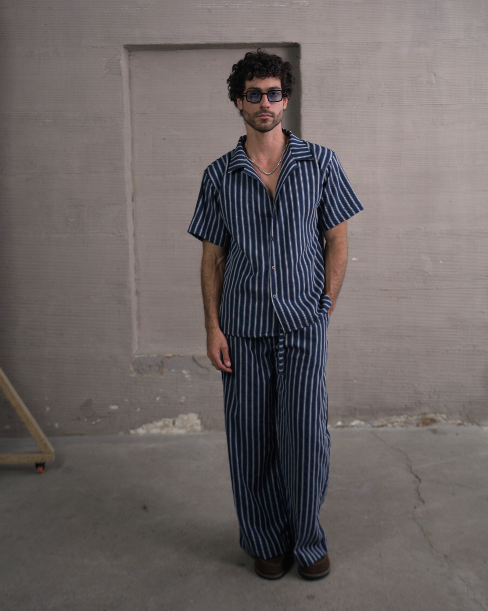 Camisa 3/4 Blue lines - LUCHADOR COLOMBIA