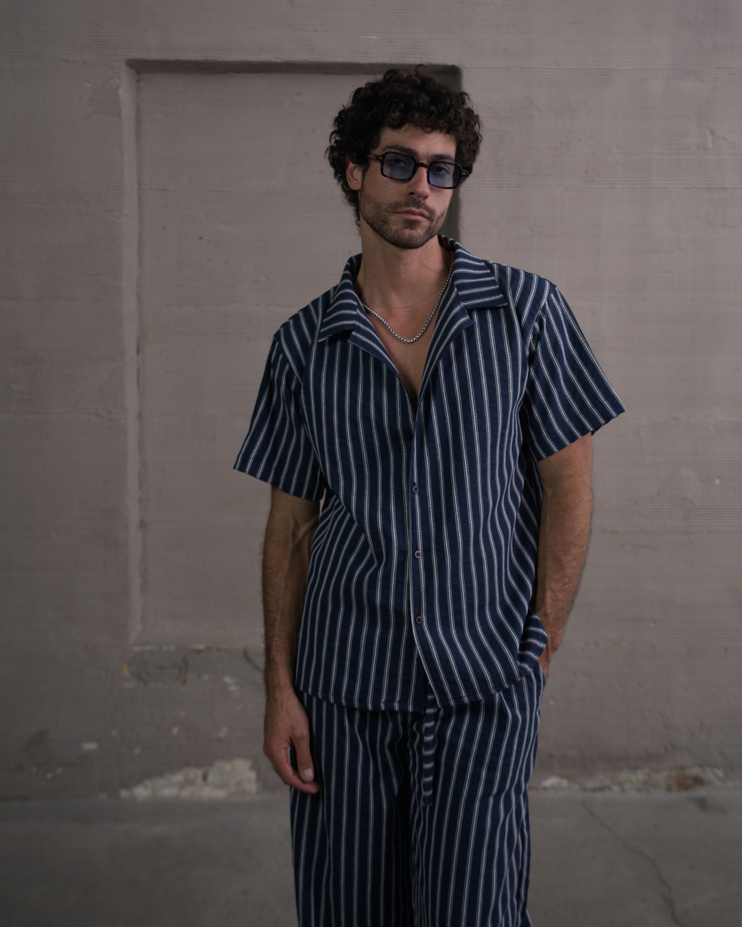 Camisa 3/4 Blue lines - LUCHADOR COLOMBIA