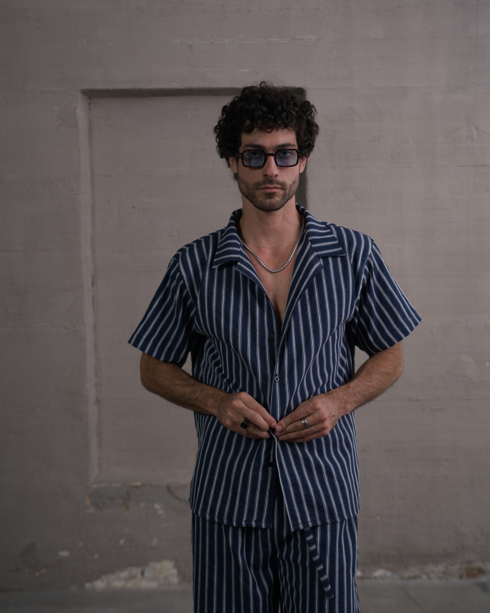 Camisa 3/4 Blue lines - LUCHADOR COLOMBIA